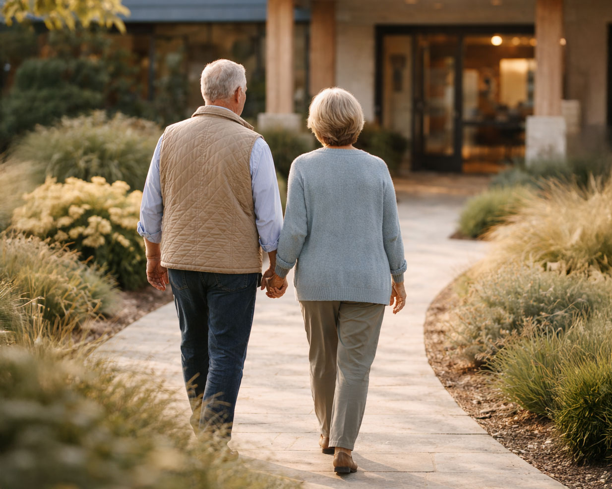 Couple walking together