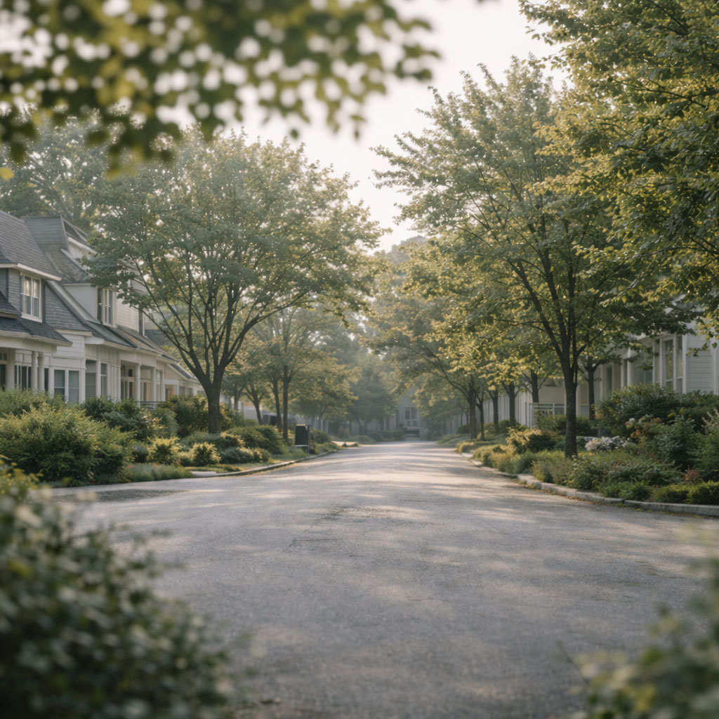 Street exterior on Long Island